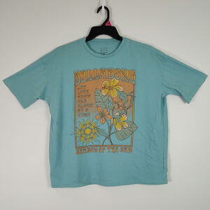 Billabong boho surfer graphic Season of the sun tshirt womens M Oversized